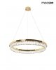 Kryształowa złota lampa wisząca LED glamour okrąg ring SAVOY 80 złota MSE1501100528 MOOSEE King Home